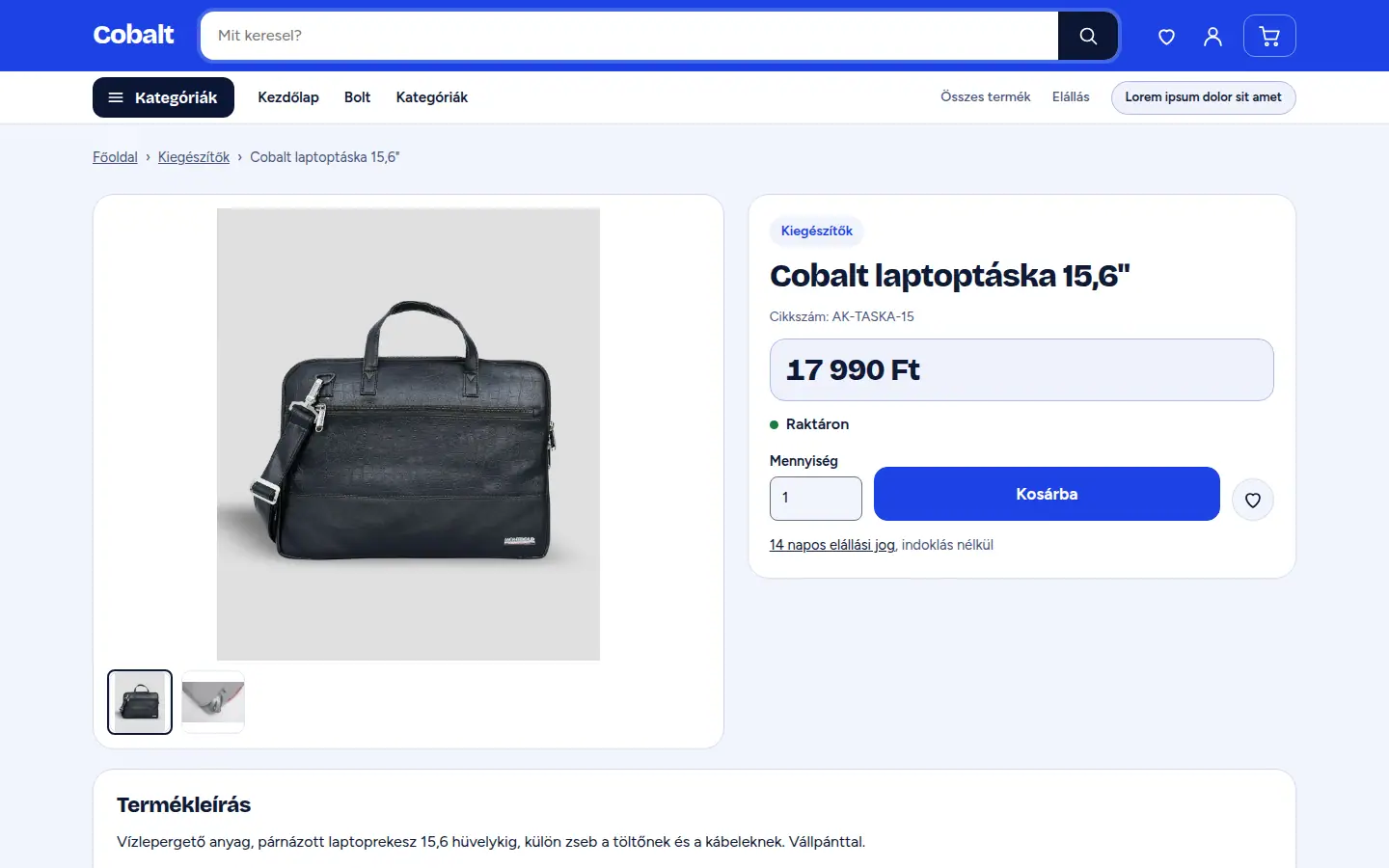 Cobalt téma – Kártya, amiről minden kiderül