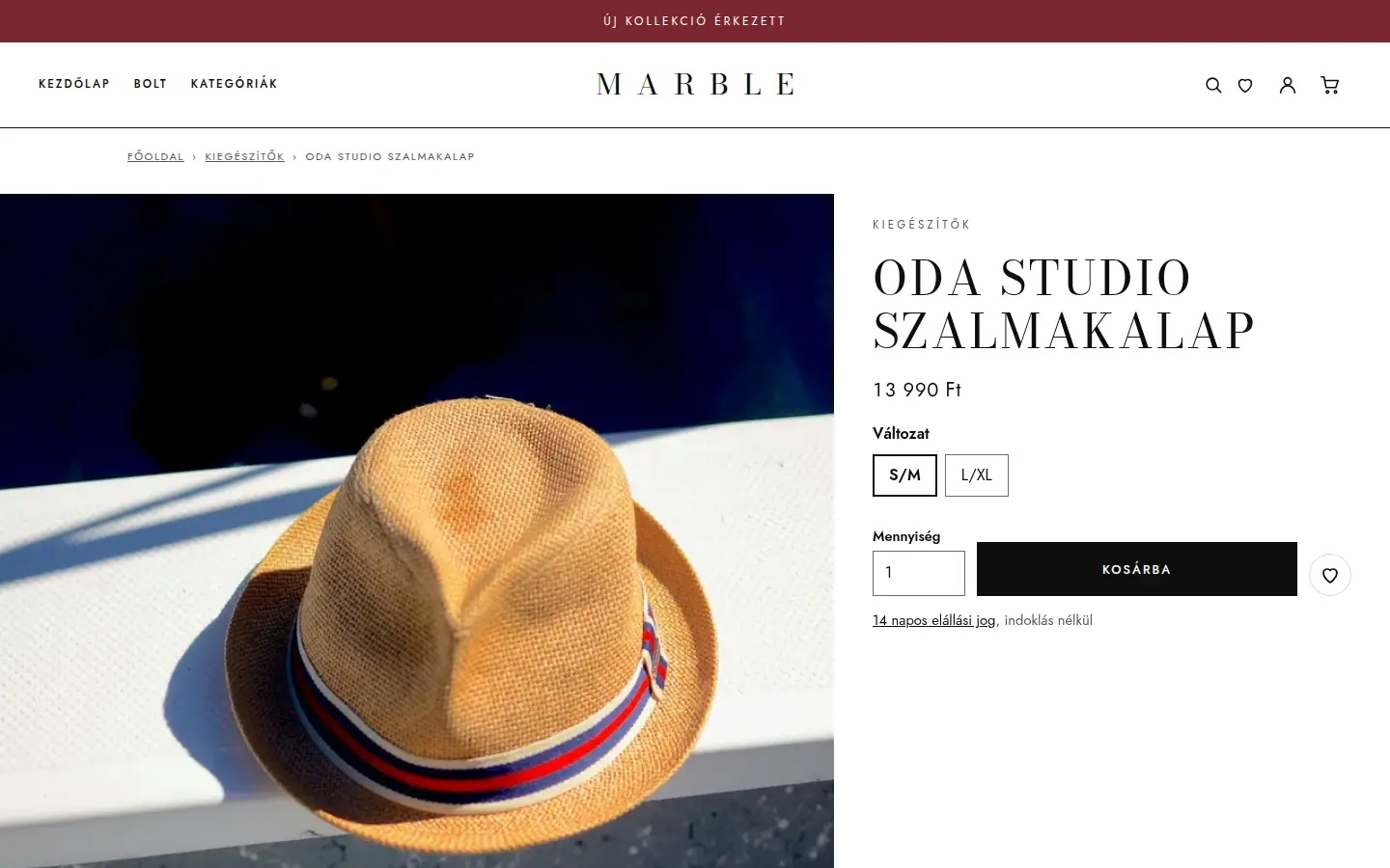 Marble téma – Második kép ráhúzáskor, tapadó vásárlás