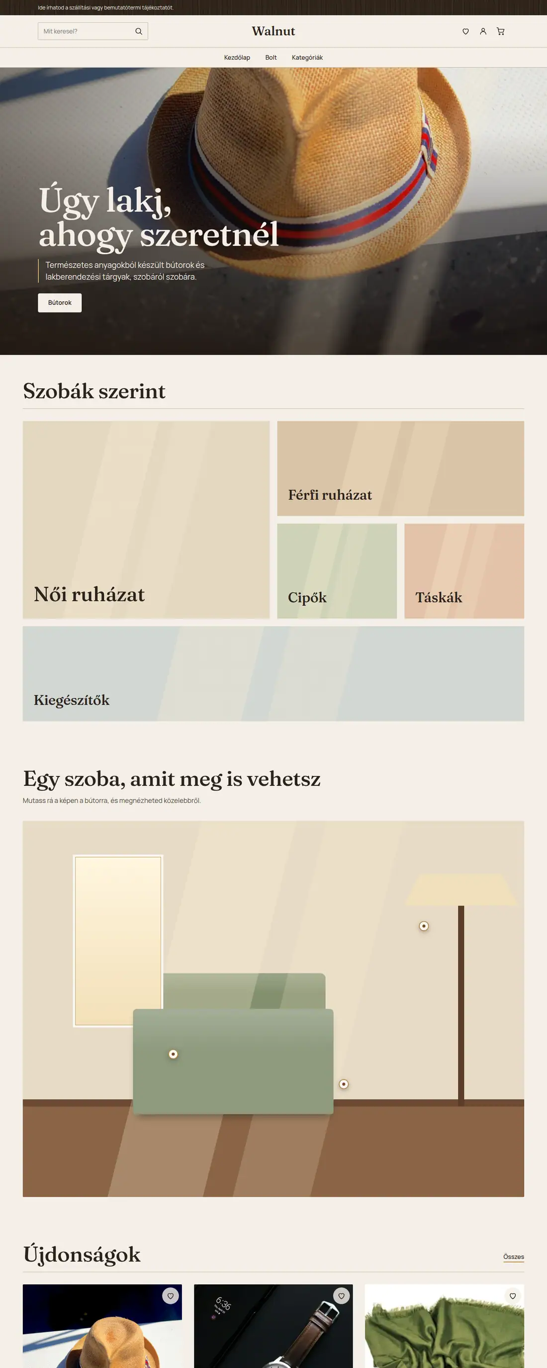 Walnut téma – Vásárolható szobafotó és szobacsempék
